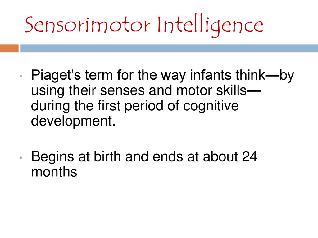Piaget's first two stages of sensorimotor intelligence are called hotsell